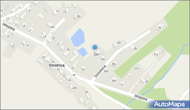 Smolnica, Wiejska, 31a, mapa Smolnica