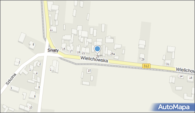 Śniaty, Wielichowska, 25, mapa Śniaty