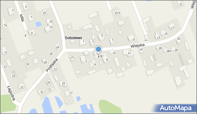 Sobolewo, Wiejska, 6, mapa Sobolewo