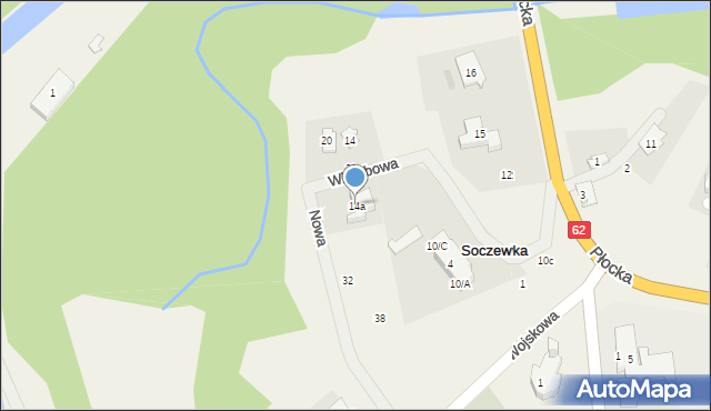 Soczewka, Wierzbowa, 14a, mapa Soczewka