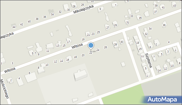 Sokółka, Witosa Wincentego, 22, mapa Sokółka