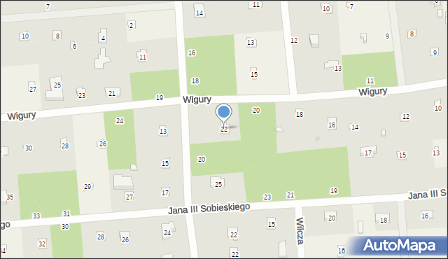 Sokolniki-Las, Wigury Stanisława, inż. pil., 22, mapa Sokolniki-Las