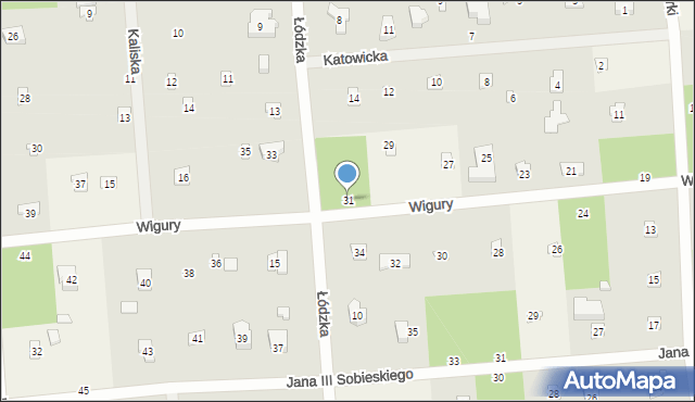 Sokolniki-Las, Wigury Stanisława, inż. pil., 31, mapa Sokolniki-Las