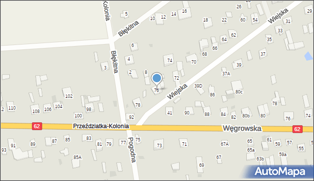 Sokołów Podlaski, Wiejska, 76, mapa Sokołów Podlaski