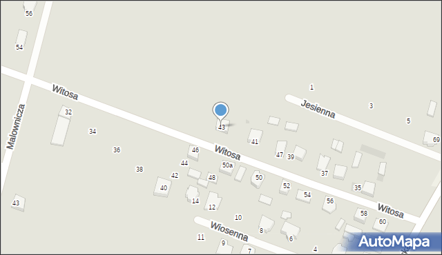 Sokołów Podlaski, Witosa Wincentego, 43, mapa Sokołów Podlaski