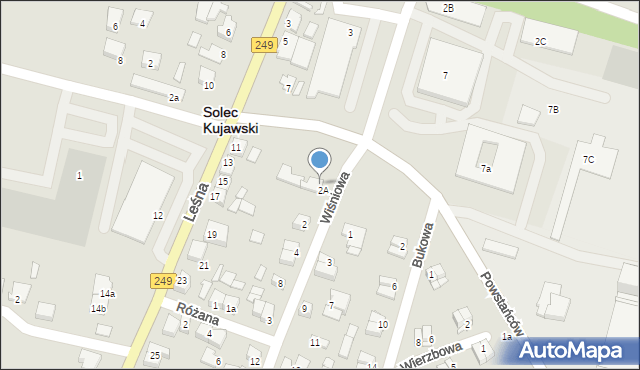 Solec Kujawski, Wiśniowa, 2b, mapa Solec Kujawski