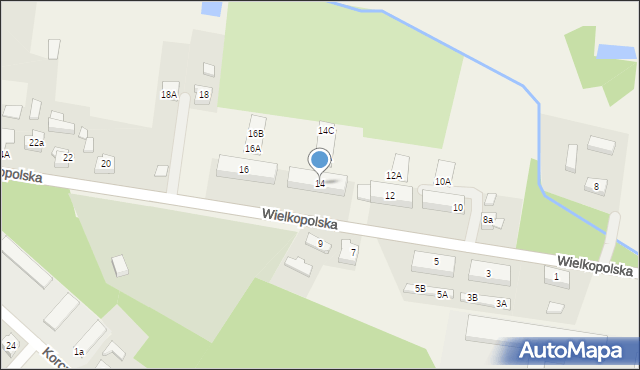 Sośnie, Wielkopolska, 14, mapa Sośnie