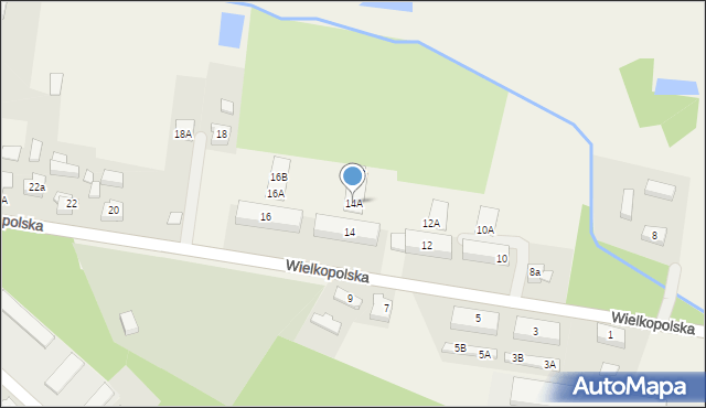 Sośnie, Wielkopolska, 14A, mapa Sośnie