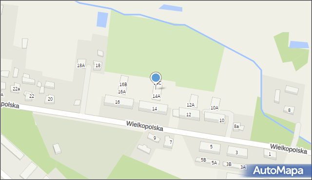 Sośnie, Wielkopolska, 14B, mapa Sośnie