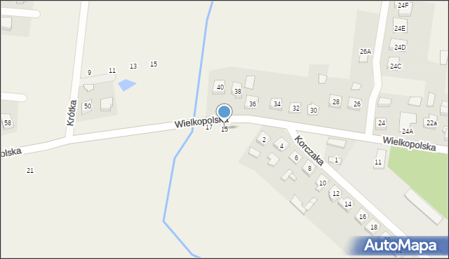 Sośnie, Wielkopolska, 15, mapa Sośnie