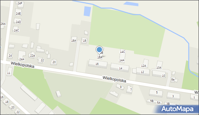 Sośnie, Wielkopolska, 16A, mapa Sośnie