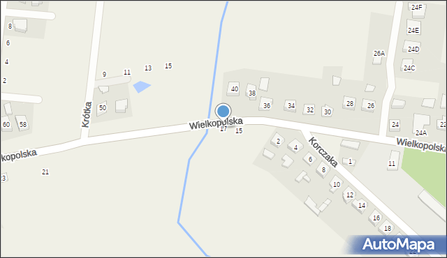 Sośnie, Wielkopolska, 17, mapa Sośnie