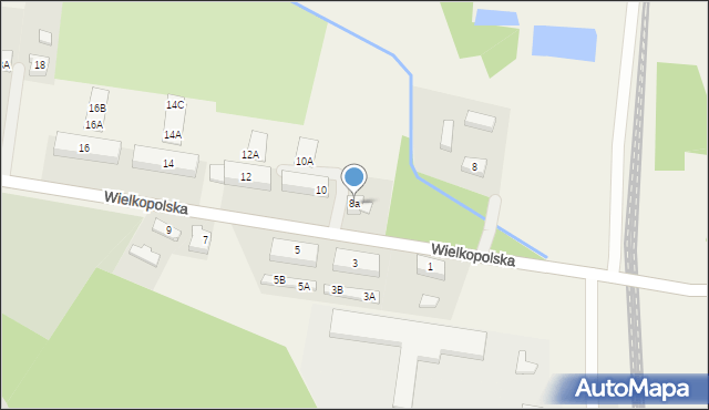 Sośnie, Wielkopolska, 8a, mapa Sośnie