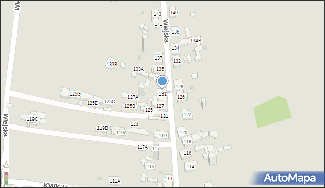 Sosnowiec, Wiejska, 131, mapa Sosnowca