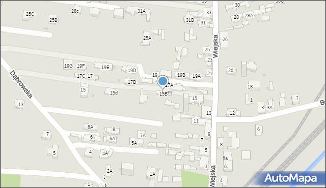 Sosnowiec, Wiejska, 15B, mapa Sosnowca