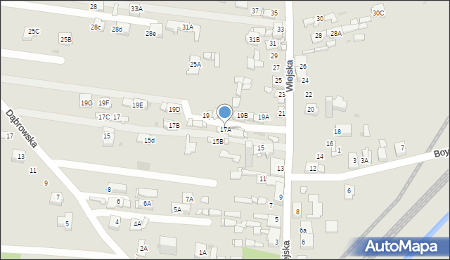 Sosnowiec, Wiejska, 17A, mapa Sosnowca