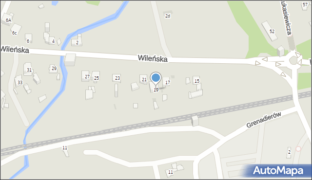 Sosnowiec, Wileńska, 19, mapa Sosnowca