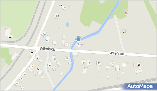 Sosnowiec, Wileńska, 2, mapa Sosnowca