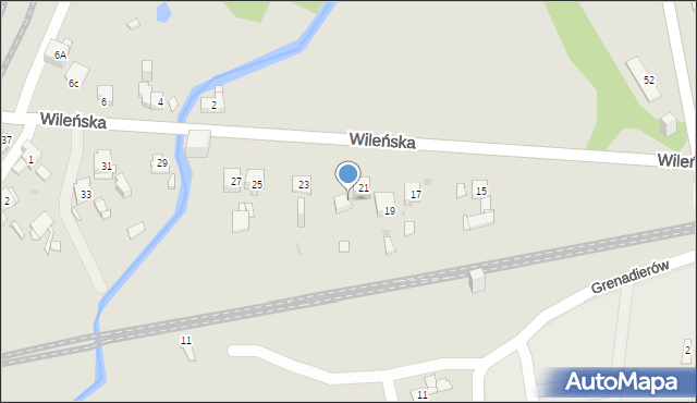 Sosnowiec, Wileńska, 23A, mapa Sosnowca