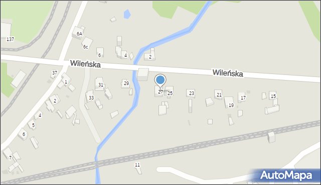 Sosnowiec, Wileńska, 27, mapa Sosnowca