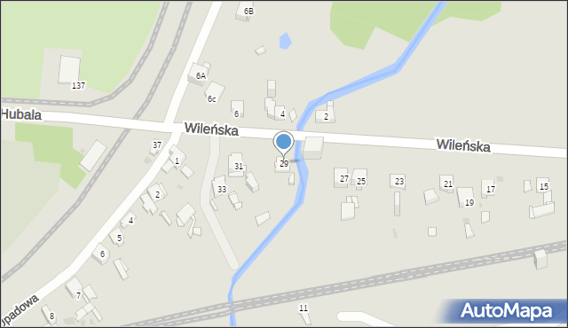 Sosnowiec, Wileńska, 29, mapa Sosnowca