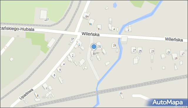 Sosnowiec, Wileńska, 33, mapa Sosnowca