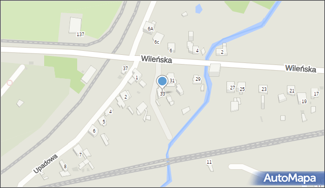 Sosnowiec, Wileńska, 33, mapa Sosnowca