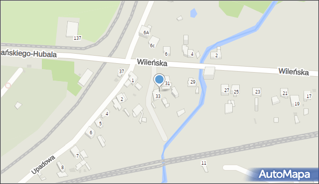 Sosnowiec, Wileńska, 33A, mapa Sosnowca