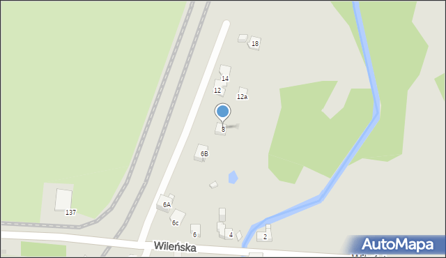 Sosnowiec, Wileńska, 8, mapa Sosnowca