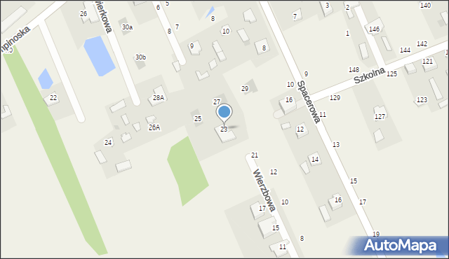 Sowia Wola, Wierzbowa, 23, mapa Sowia Wola