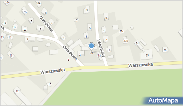 Spalice, Wierzbowa, 1b, mapa Spalice