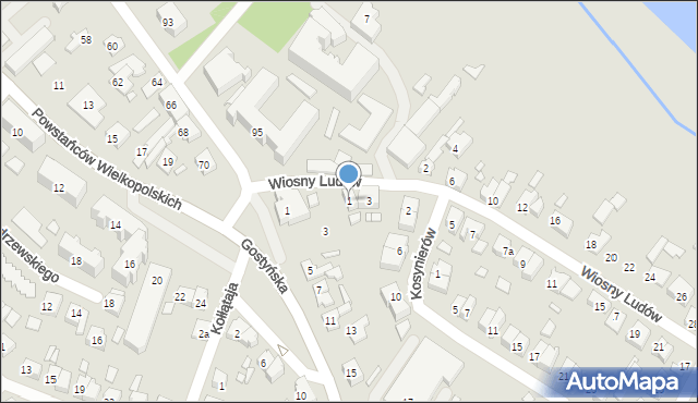 Śrem, Wiosny Ludów, 1, mapa Śrem