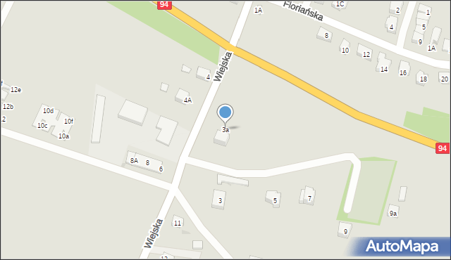 Środa Śląska, Wiejska, 3a, mapa Środa Śląska