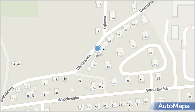 Środa Śląska, Wierzbowa, 10, mapa Środa Śląska