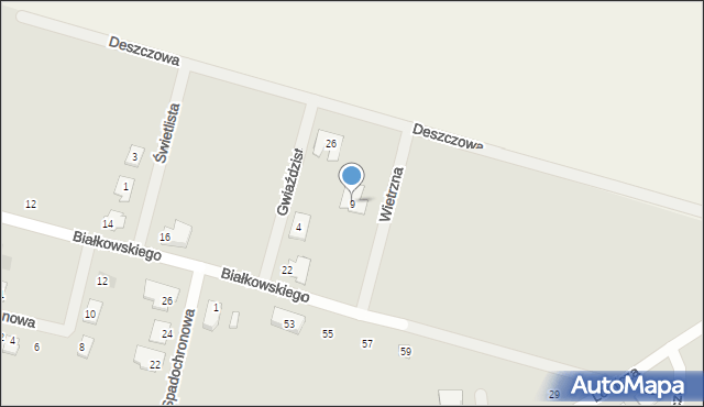 Środa Wielkopolska, Wietrzna, 9, mapa Środa Wielkopolska