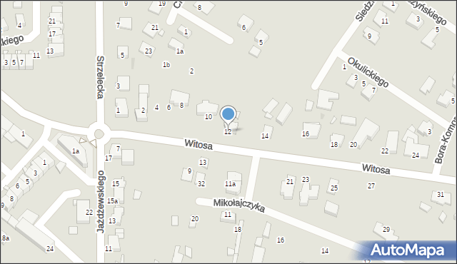 Środa Wielkopolska, Witosa Wincentego, 12, mapa Środa Wielkopolska
