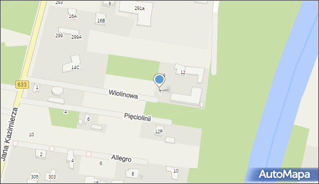 Stanisławów Pierwszy, Wiolinowa, 7, mapa Stanisławów Pierwszy