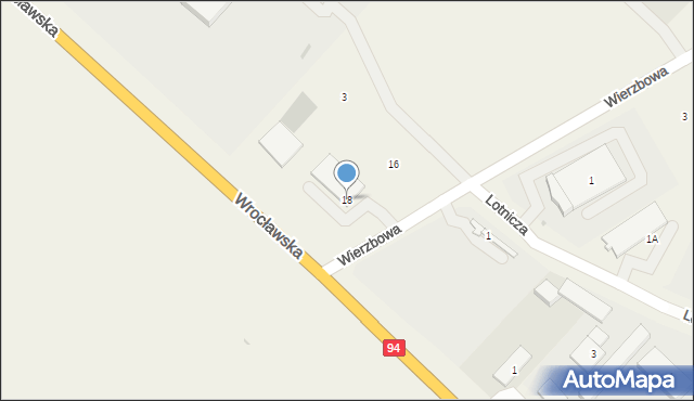 Stanowice, Wierzbowa, 18, mapa Stanowice