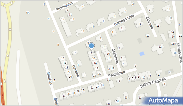 Stare Bielice, Wiosenna, 6, mapa Stare Bielice