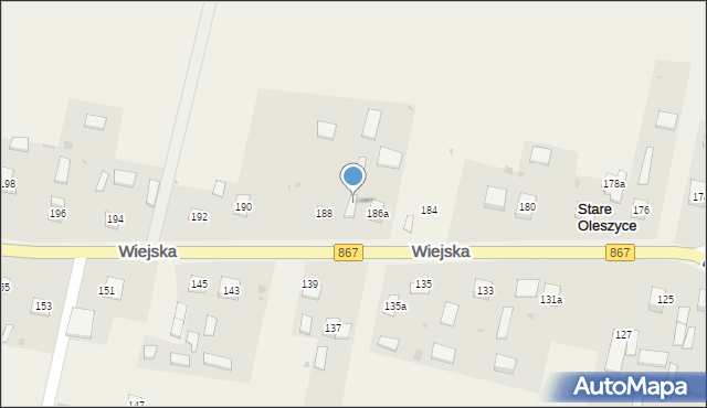 Stare Oleszyce, Wiejska, 186b, mapa Stare Oleszyce