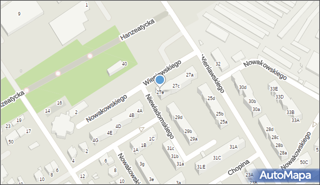 Stargard, Wieniawskiego Henryka, 27e, mapa Stargard
