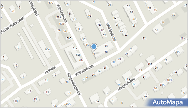 Stargard, Witkiewicza Stanisława Ignacego, 5, mapa Stargard