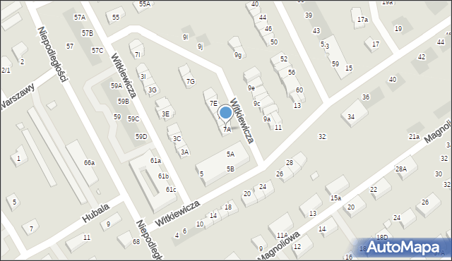 Stargard, Witkiewicza Stanisława Ignacego, 7A, mapa Stargard