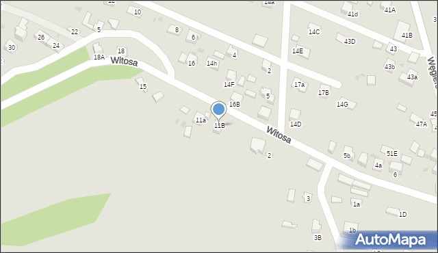 Stary Sącz, Witosa Wincentego, 11B, mapa Stary Sącz