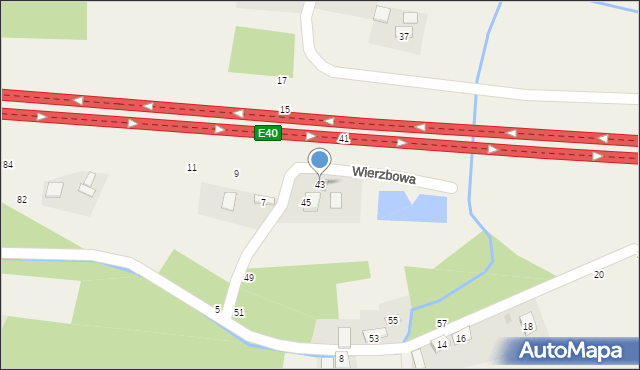 Sterkowiec, Wierzbowa, 43, mapa Sterkowiec