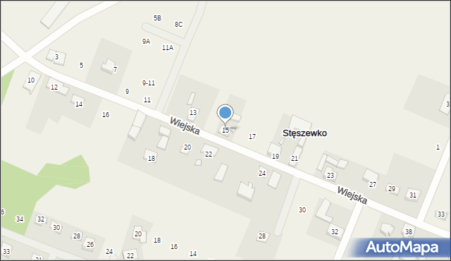 Stęszewko, Wiejska, 15, mapa Stęszewko