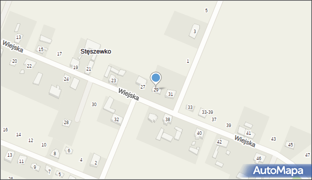 Stęszewko, Wiejska, 29, mapa Stęszewko