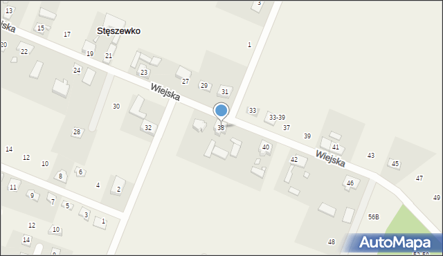 Stęszewko, Wiejska, 38, mapa Stęszewko