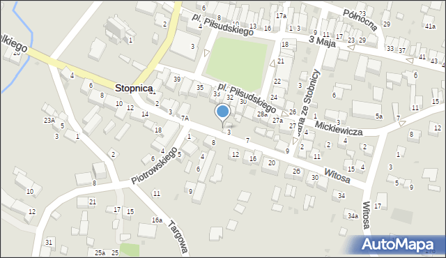 Stopnica, Witosa Wincentego, 10a, mapa Stopnica