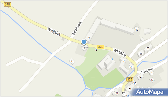 Struga, Wiejska, 5, mapa Struga